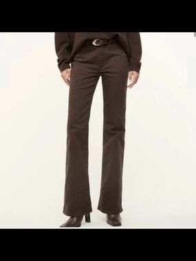 STAUD X Wrangler The Must Jean In Earth Brown Size 27 X 32 Western Flare Bootcut